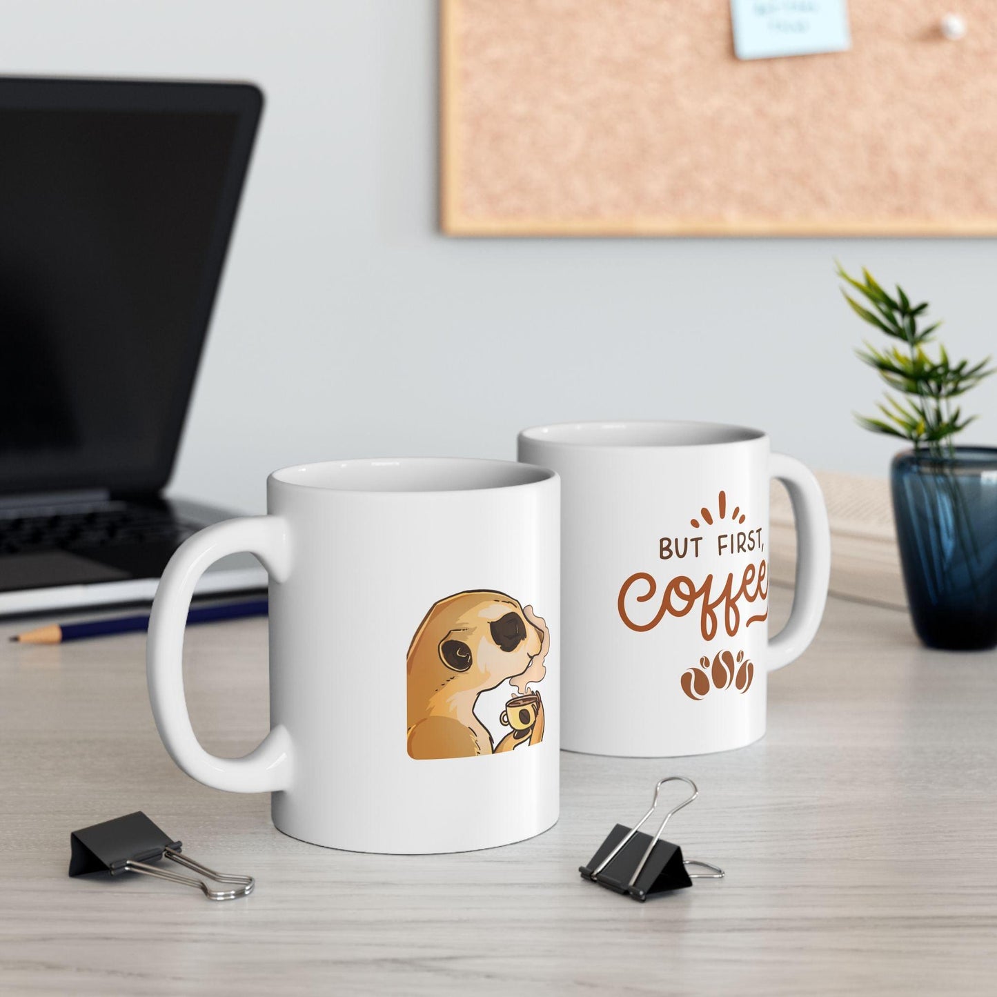 But First Coffee | Cute Meerkat Mug - Balisuria