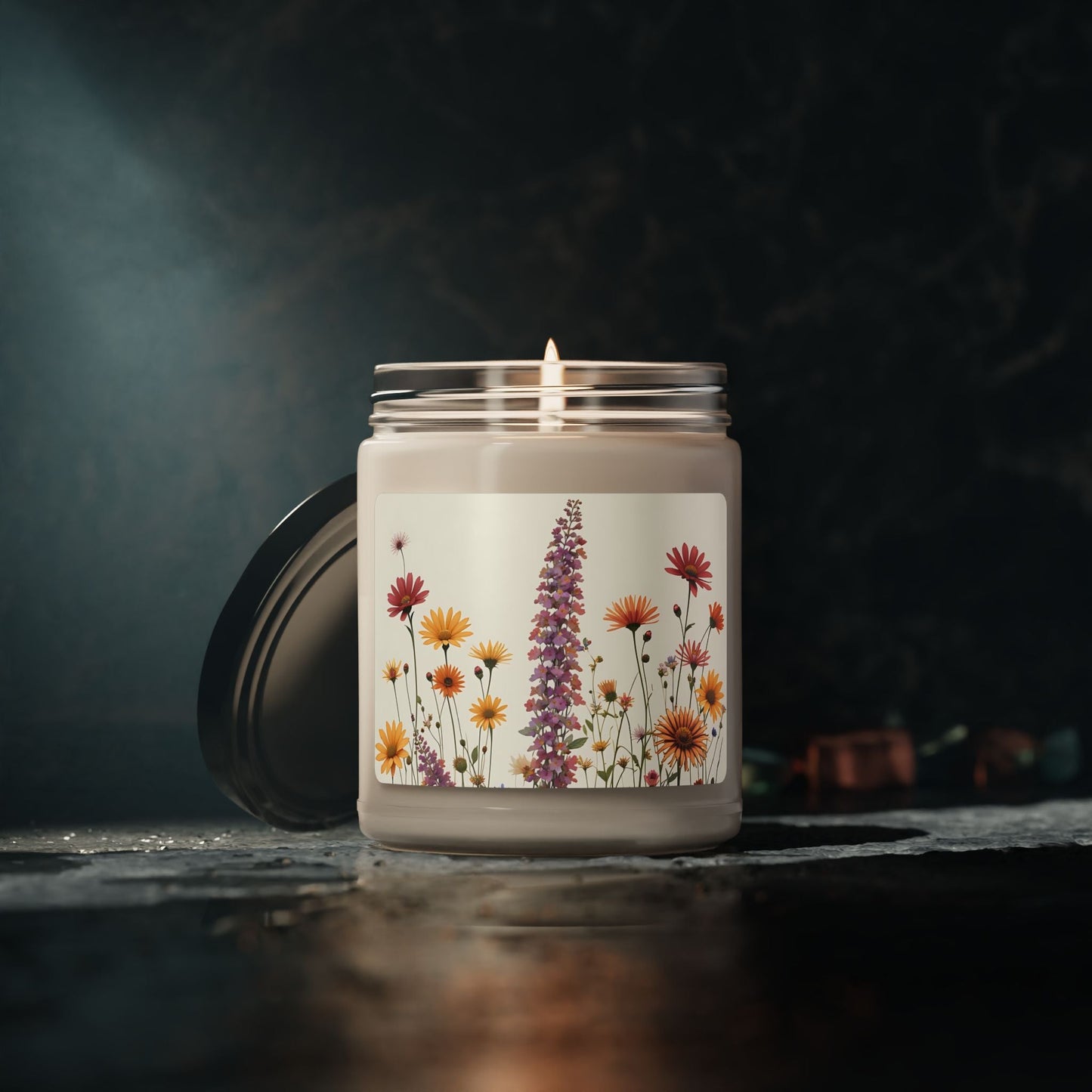 Floral Scented Soy Candle, 9oz | Eco-Friendly Aromatherapy Gift - Balisuria