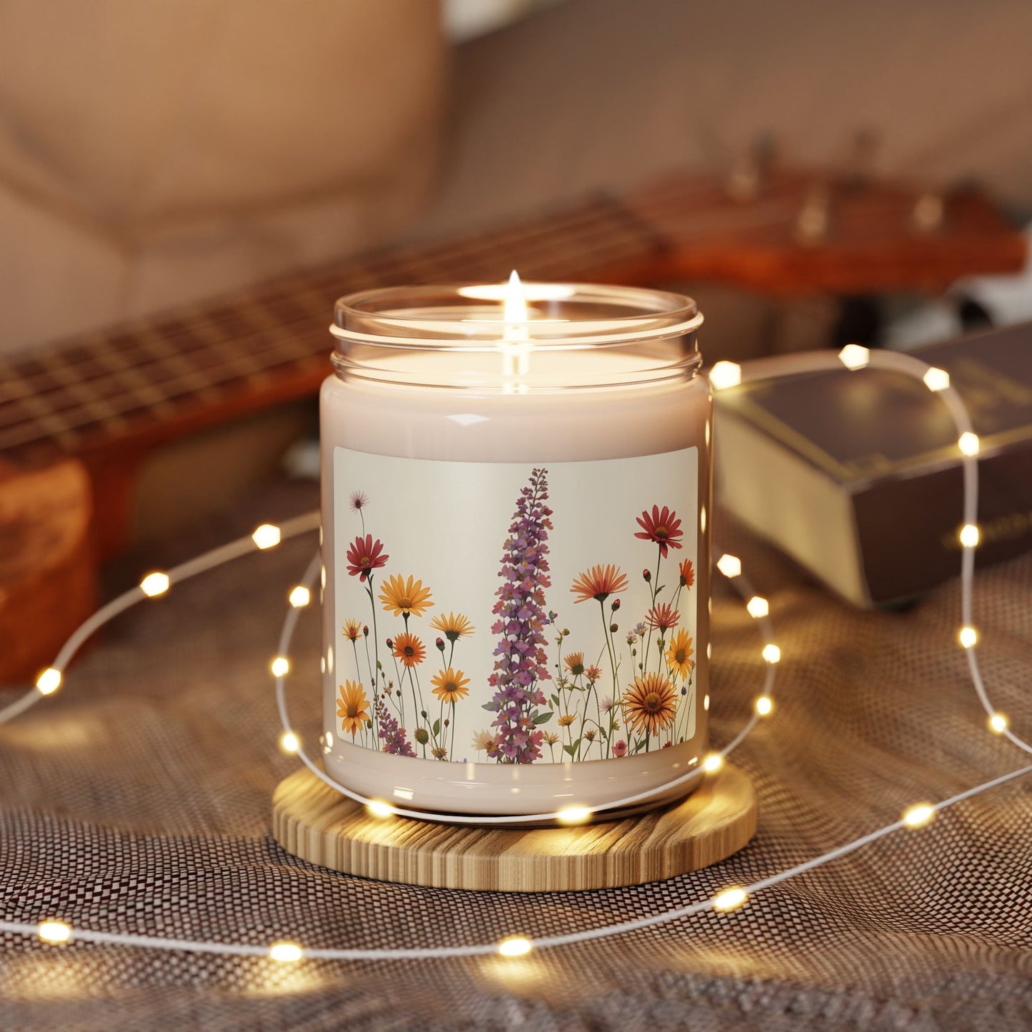 Floral Scented Soy Candle, 9oz | Eco-Friendly Aromatherapy Gift - Balisuria