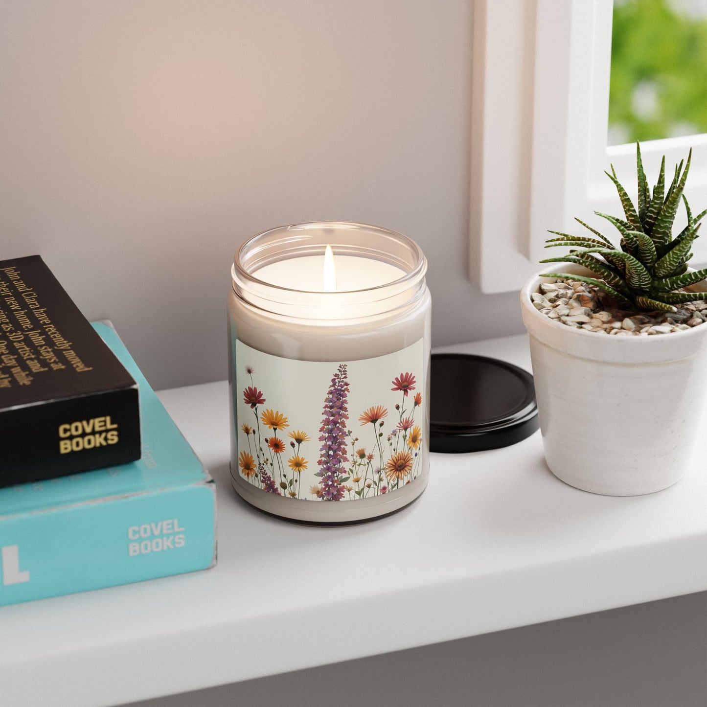 Floral Scented Soy Candle, 9oz | Eco-Friendly Aromatherapy Gift - Balisuria