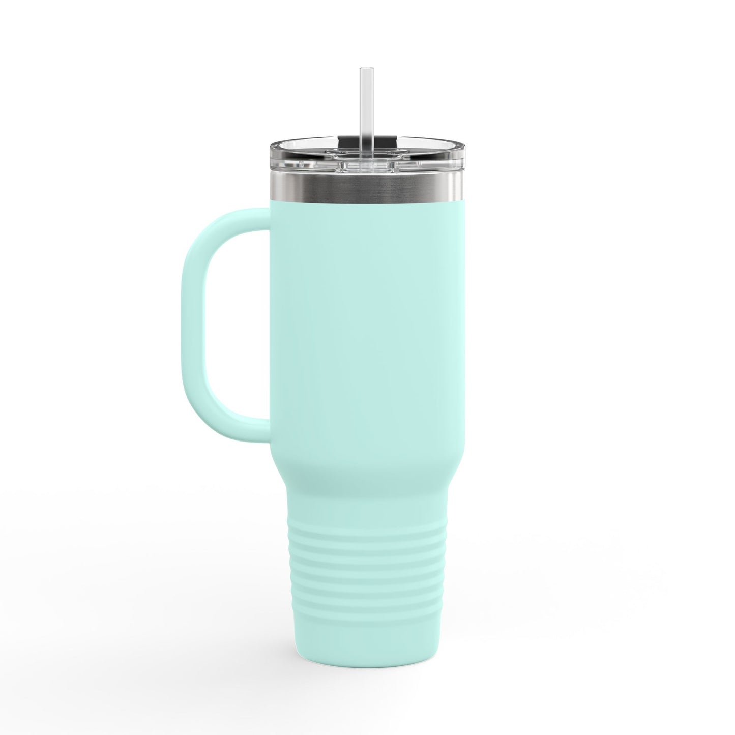Minimalist Floral Travel Tumbler with Straw – Line Art Rose Design - Balisuria
