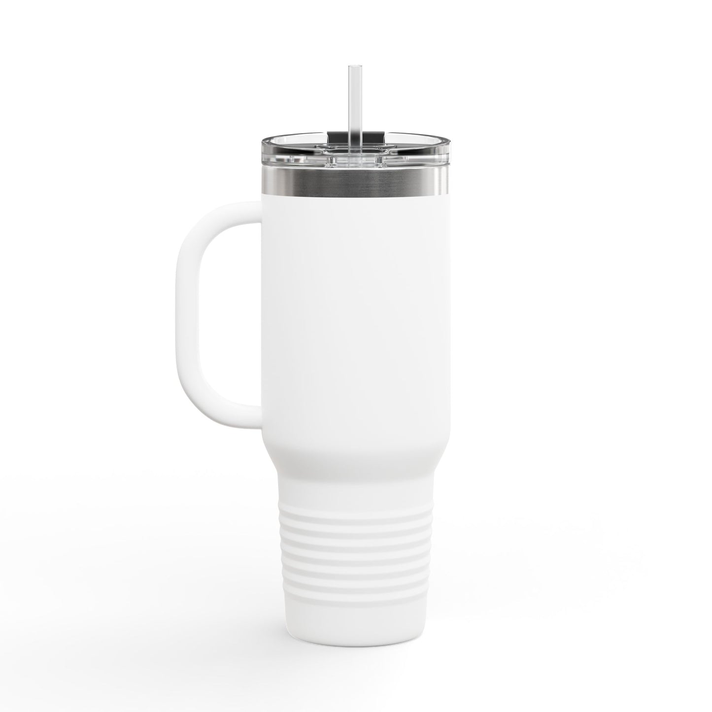 Minimalist Floral Travel Tumbler with Straw – Line Art Rose Design - Balisuria