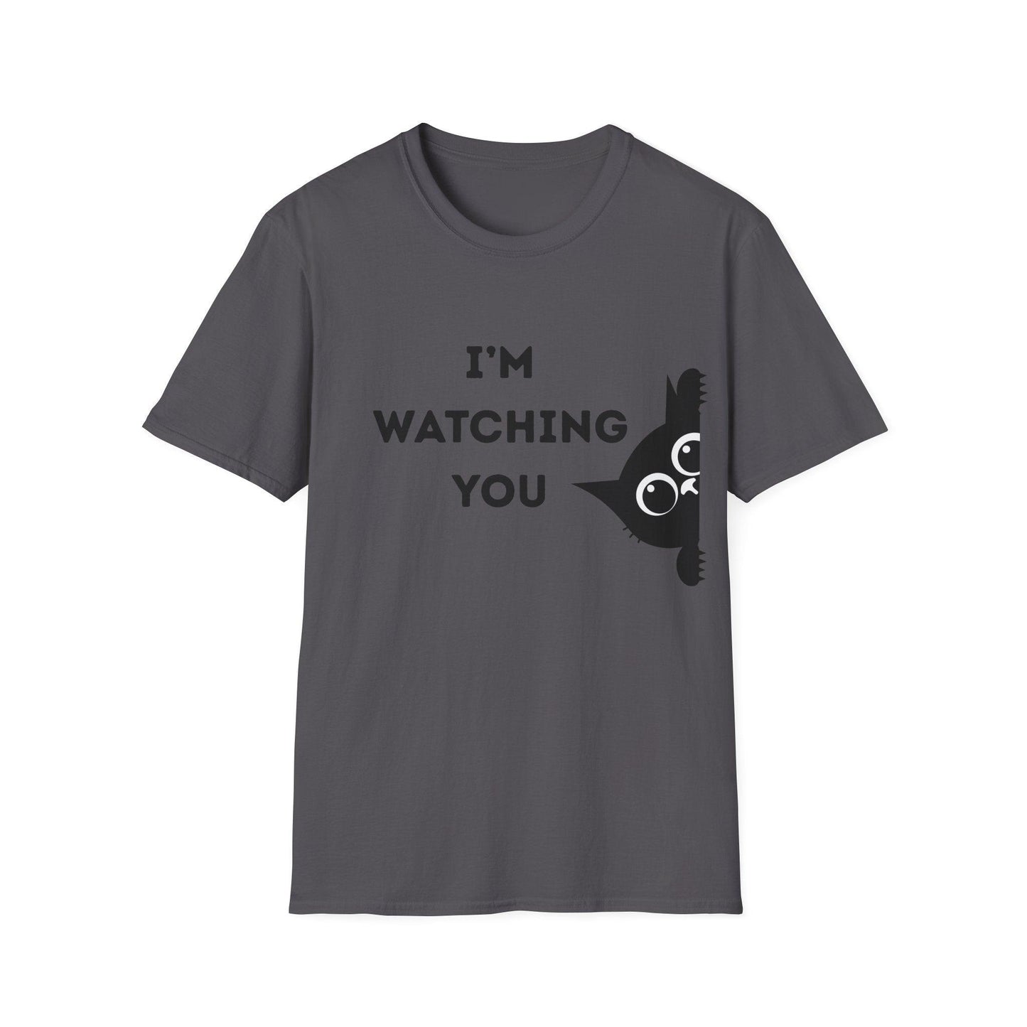 Whimsical Cat T-Shirt | I'm Watching You Cat Graphic Tee - Balisuria