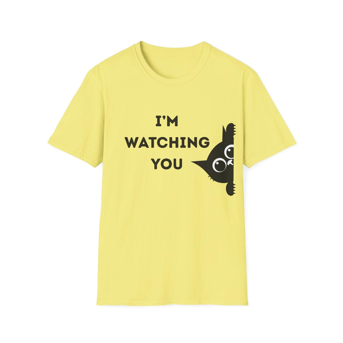 Whimsical Cat T-Shirt | I'm Watching You Cat Graphic Tee - Balisuria