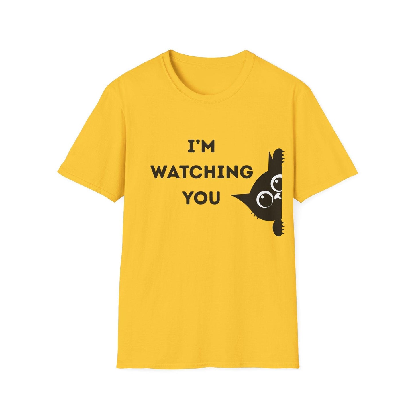 Whimsical Cat T-Shirt | I'm Watching You Cat Graphic Tee - Balisuria