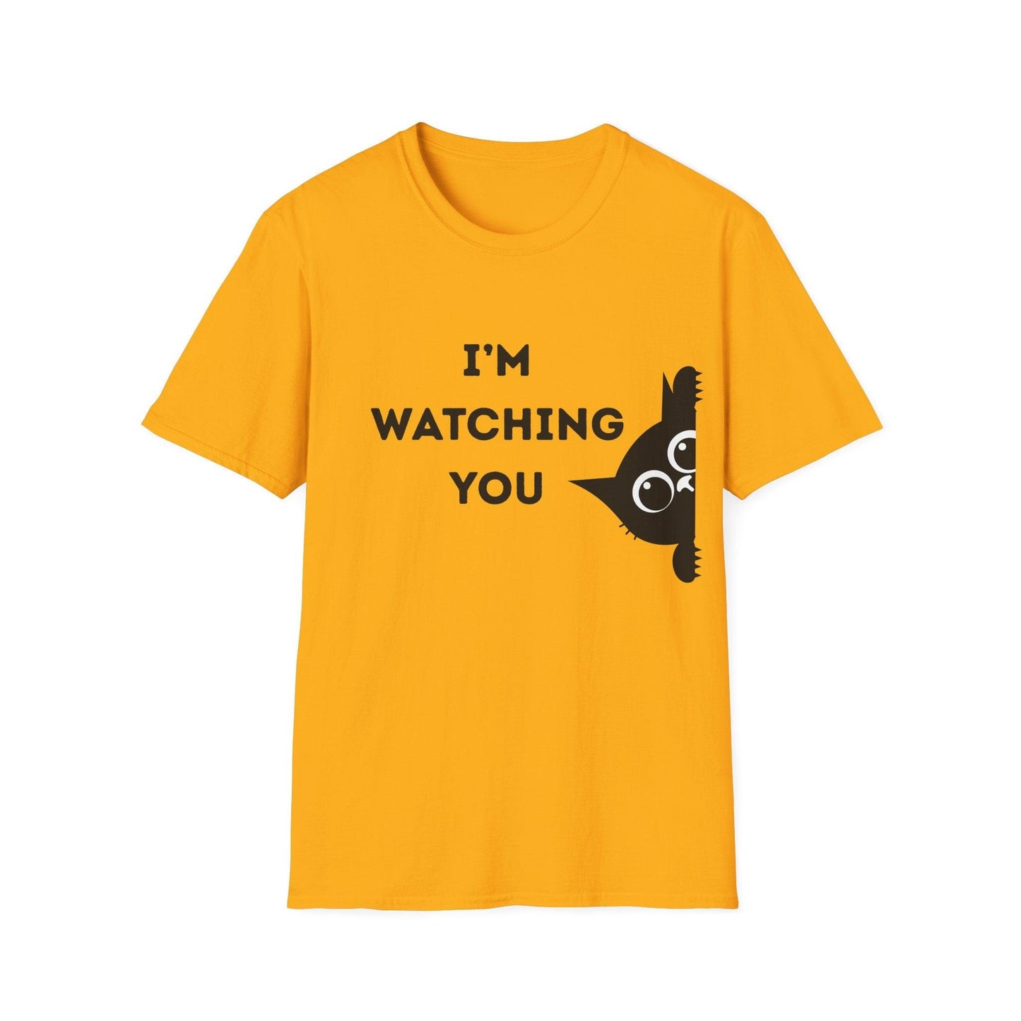 Whimsical Cat T-Shirt | I'm Watching You Cat Graphic Tee - Balisuria