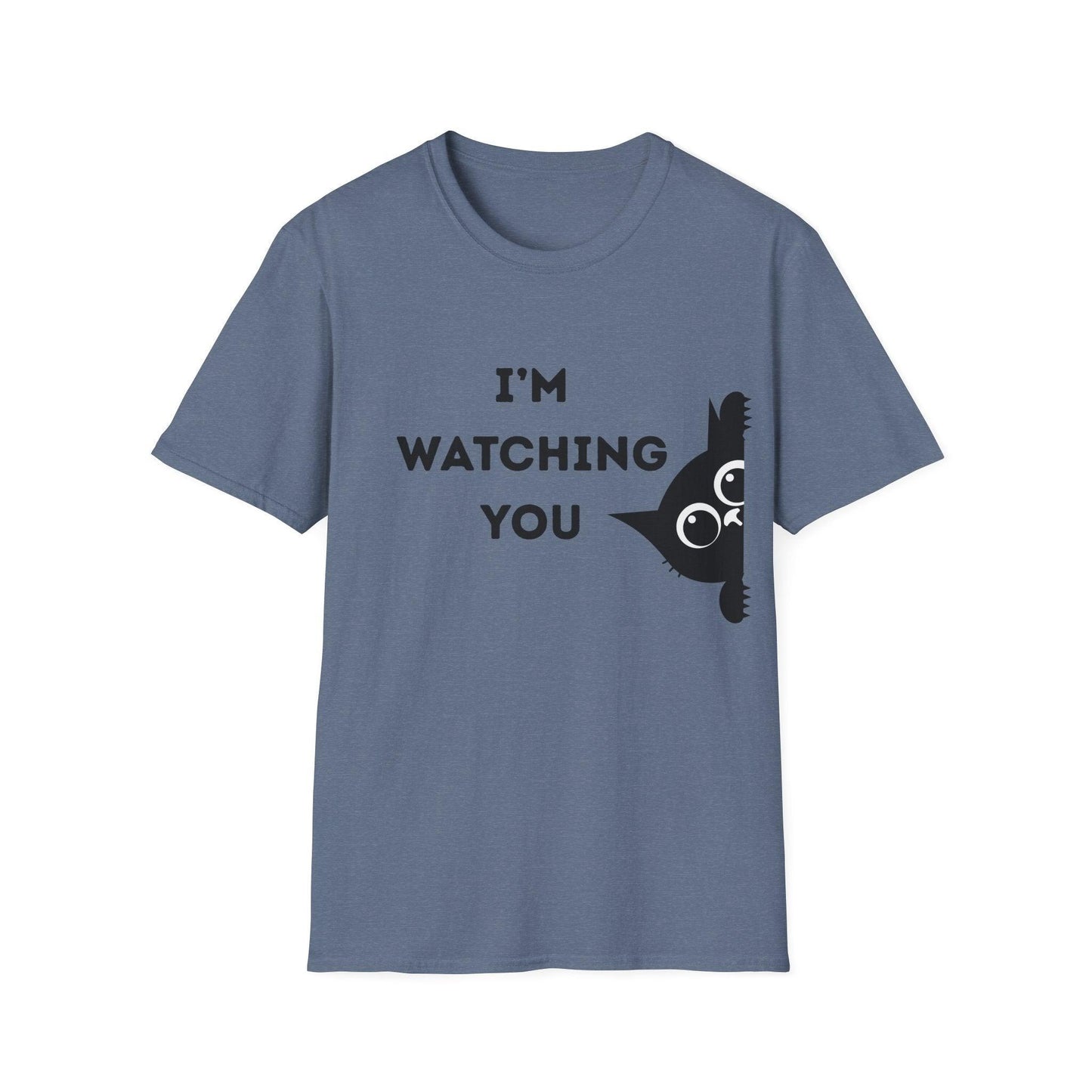 Whimsical Cat T-Shirt | I'm Watching You Cat Graphic Tee - Balisuria