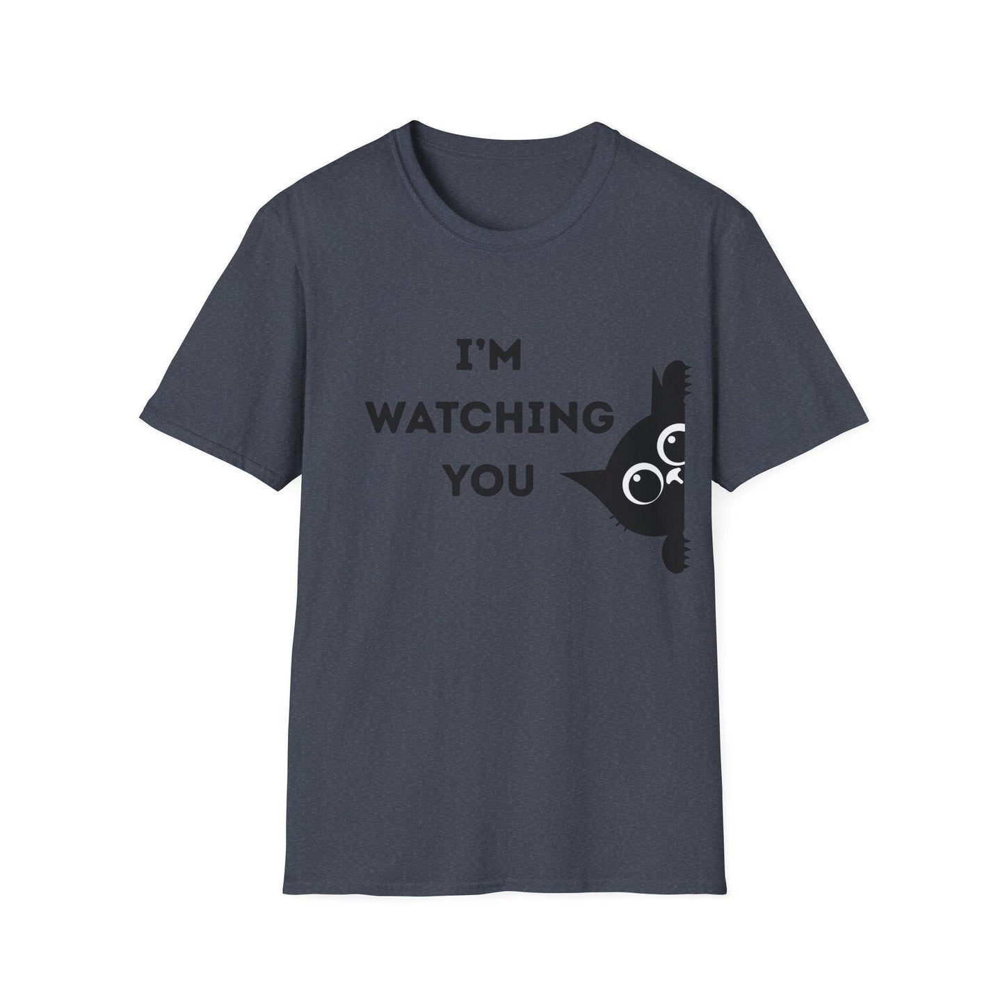 Whimsical Cat T-Shirt | I'm Watching You Cat Graphic Tee - Balisuria