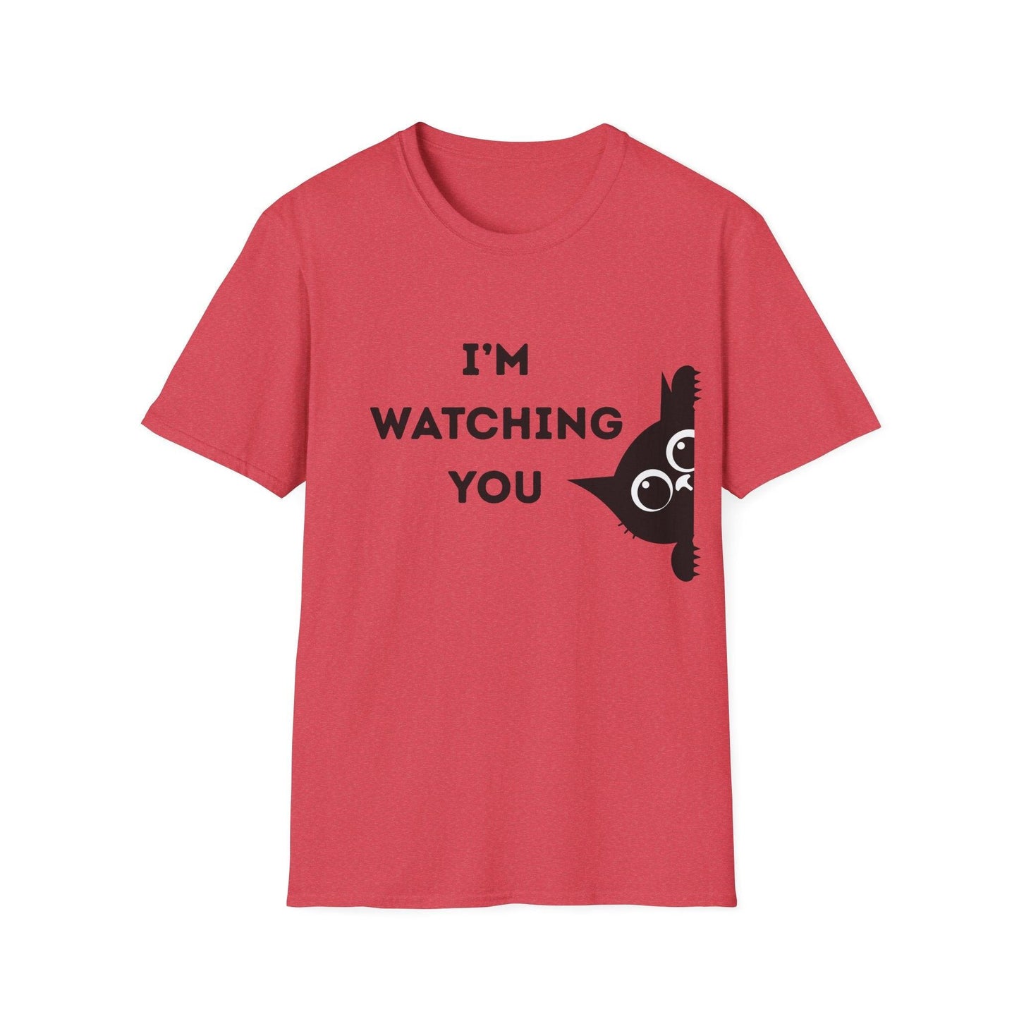 Whimsical Cat T-Shirt | I'm Watching You Cat Graphic Tee - Balisuria