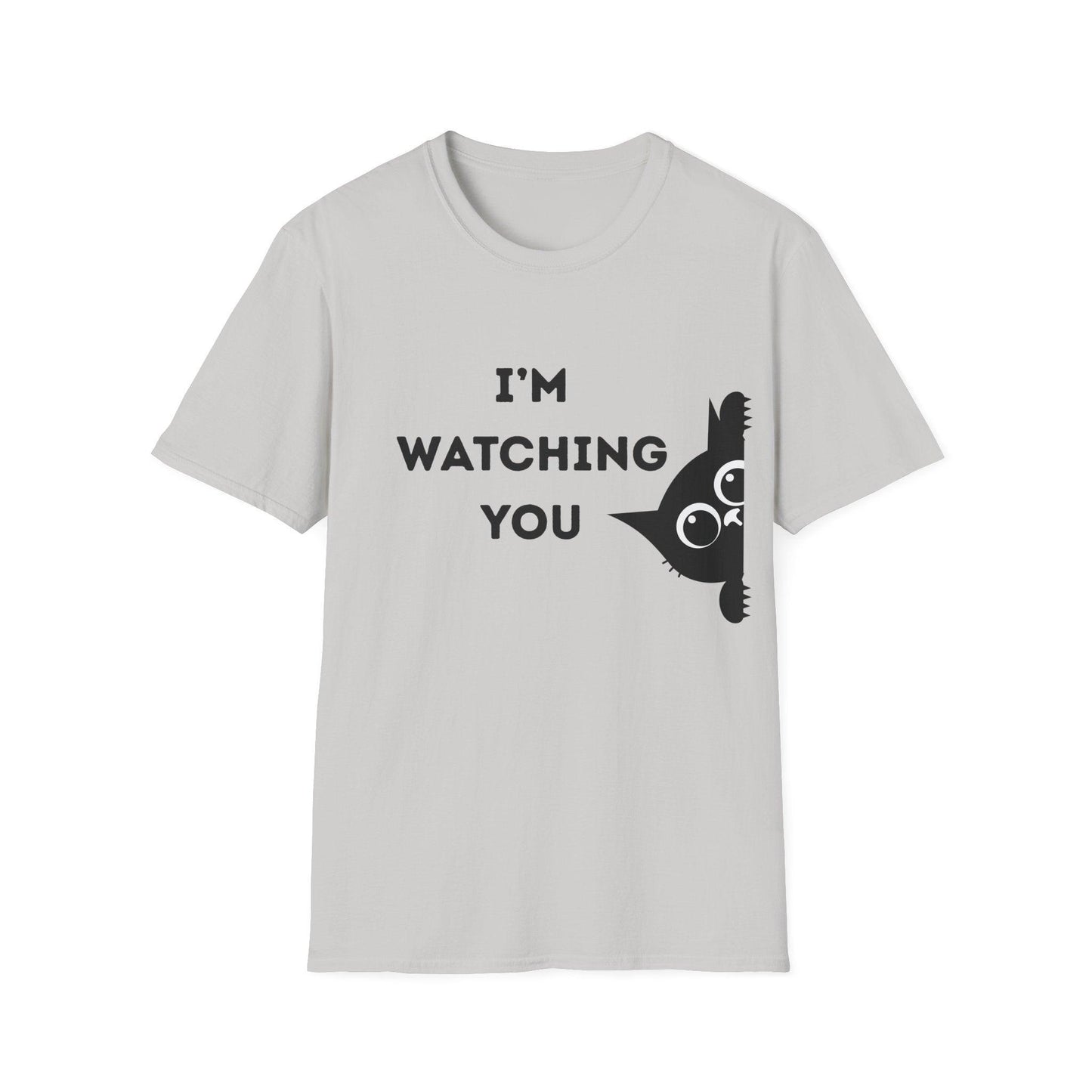 Whimsical Cat T-Shirt | I'm Watching You Cat Graphic Tee - Balisuria