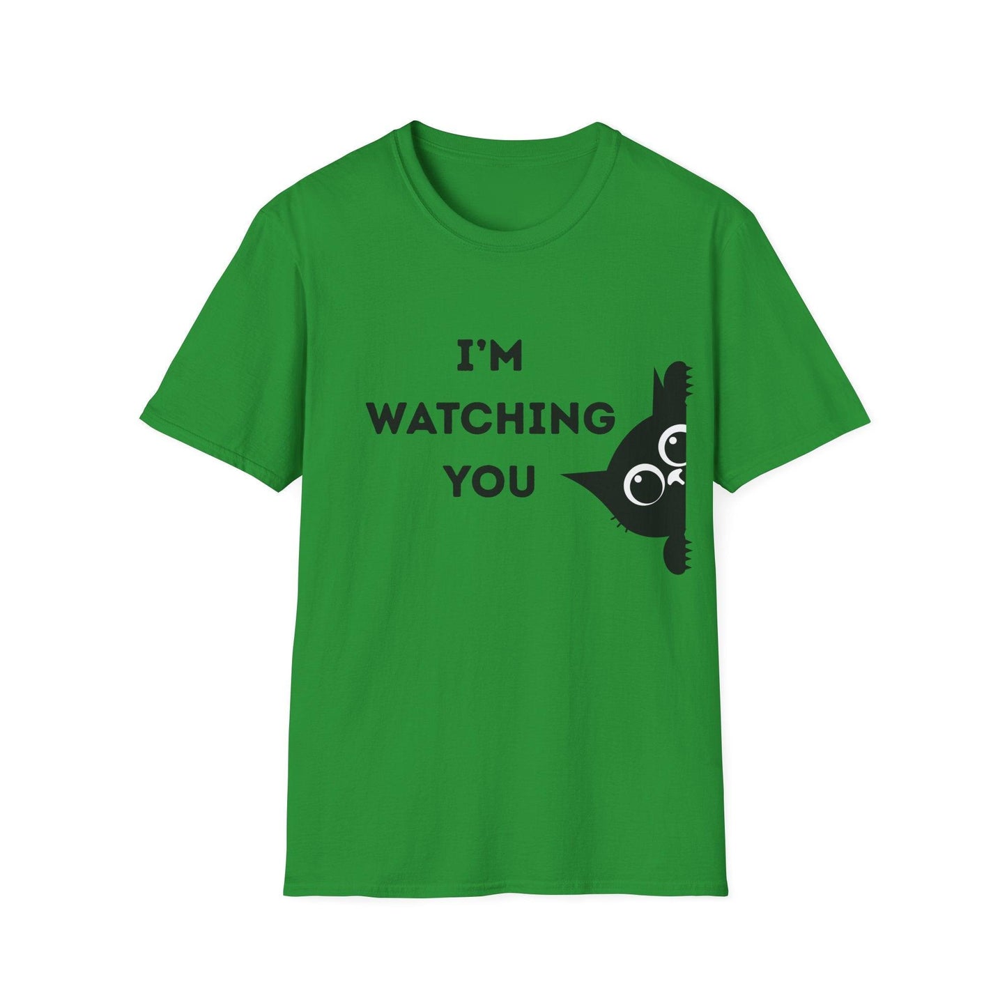 Whimsical Cat T-Shirt | I'm Watching You Cat Graphic Tee - Balisuria