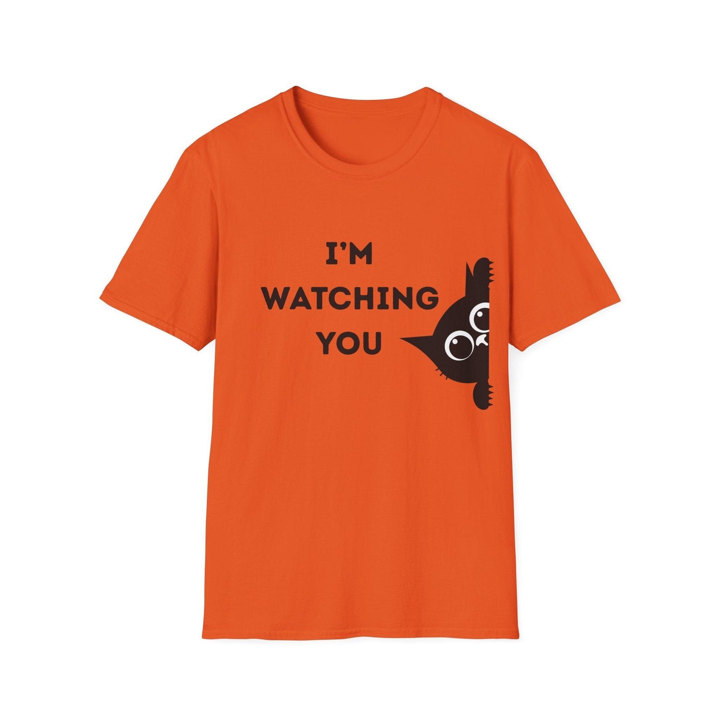 Whimsical Cat T-Shirt | I'm Watching You Cat Graphic Tee - Balisuria