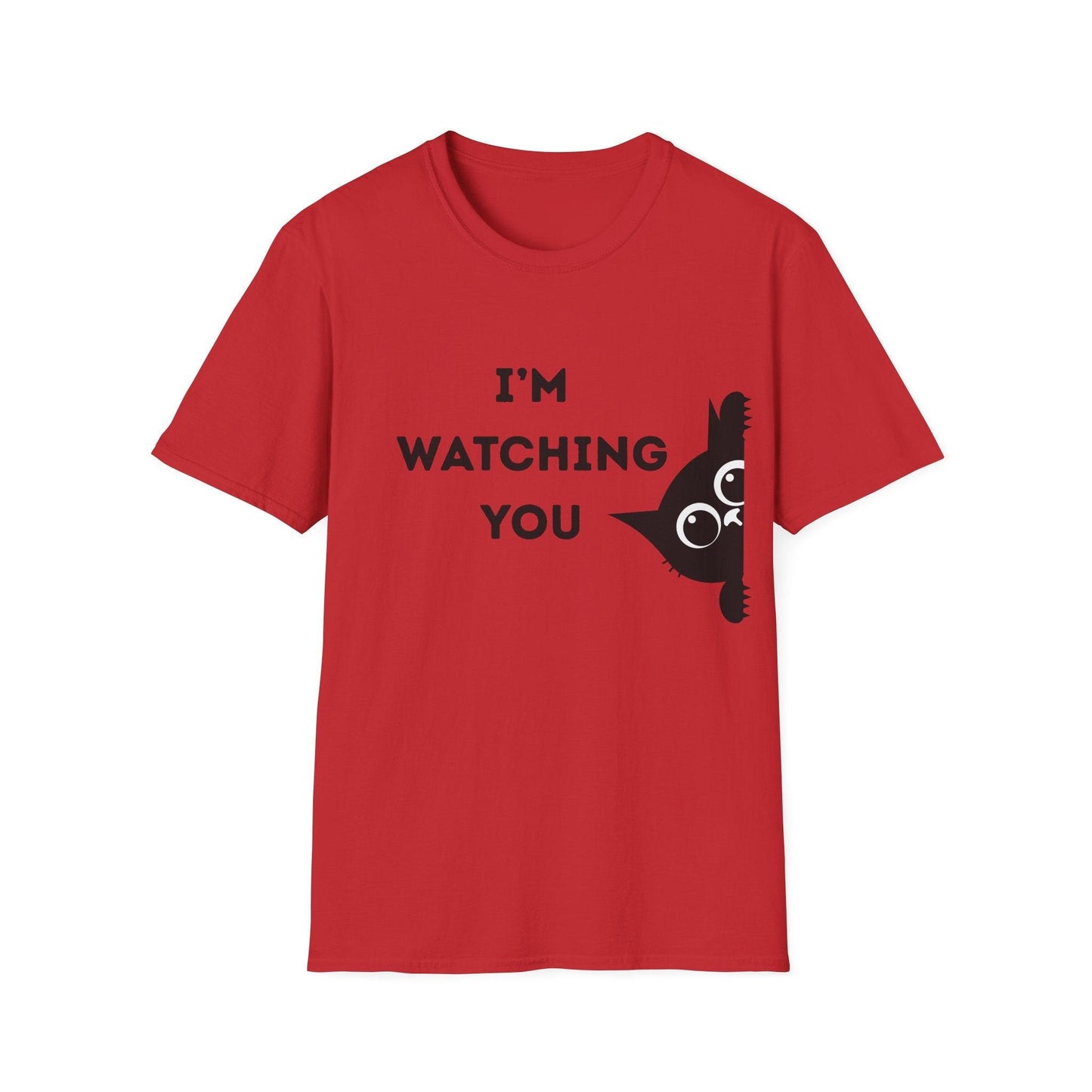 Whimsical Cat T-Shirt | I'm Watching You Cat Graphic Tee - Balisuria