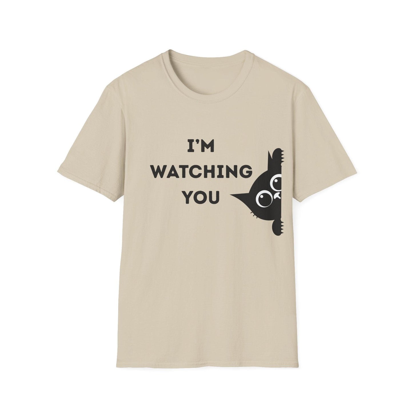 Whimsical Cat T-Shirt | I'm Watching You Cat Graphic Tee - Balisuria