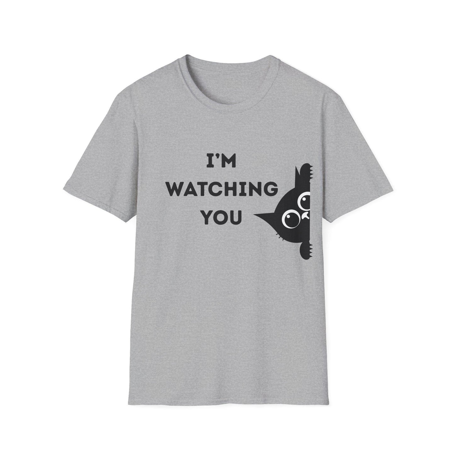 Whimsical Cat T-Shirt | I'm Watching You Cat Graphic Tee - Balisuria