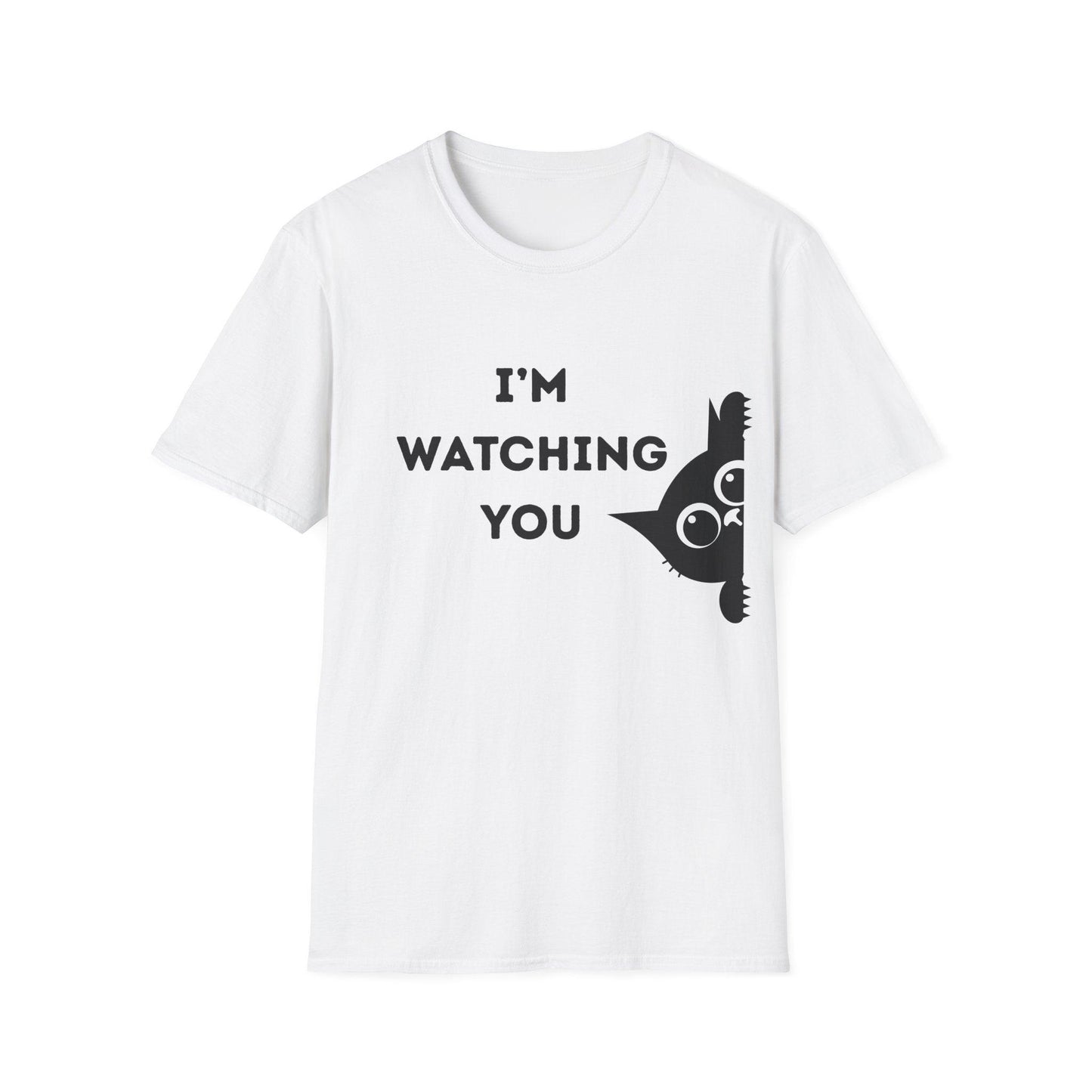 Whimsical Cat T-Shirt | I'm Watching You Cat Graphic Tee - Balisuria