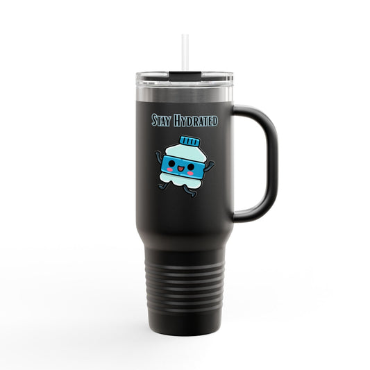 Cute Insulated Travel Mug, 40oz - Stay Hydrated, Water Bottle, Gift for Her, Fun Drinkware, Travel Accessory, Hydration Reminder Printify