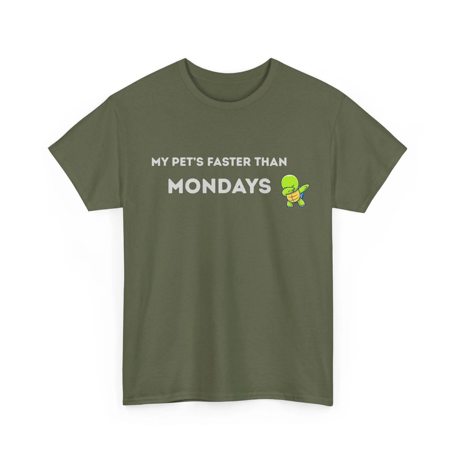'My Pet's Faster Than Mondays' - Unisex Heavy Cotton T-Shirt - Balisuria