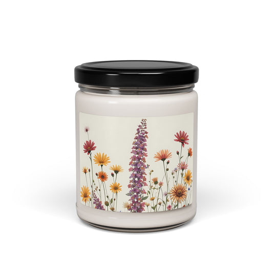 Floral Scented Soy Candle, 9oz | Eco-Friendly Aromatherapy Gift - Balisuria