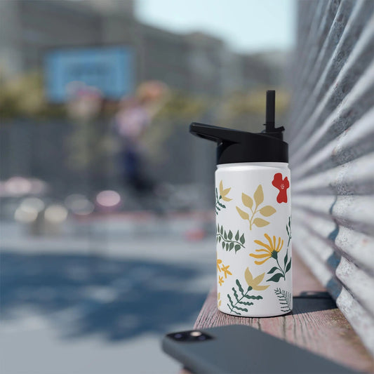 Floral Stainless Steel Water Bottle | Eco-Friendly Hydration - Balisuria