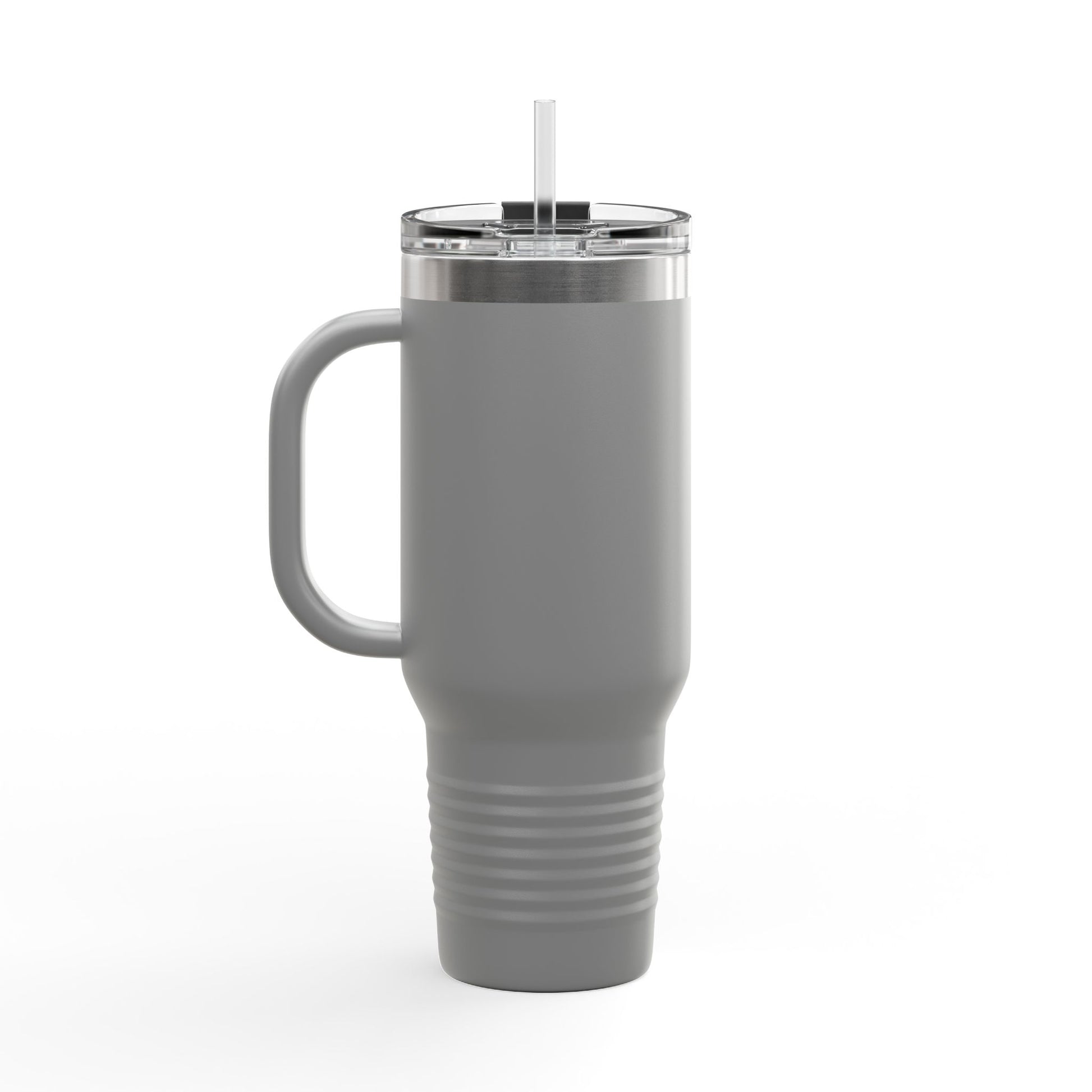 Minimalist Floral Travel Tumbler with Straw – Line Art Rose Design - Balisuria