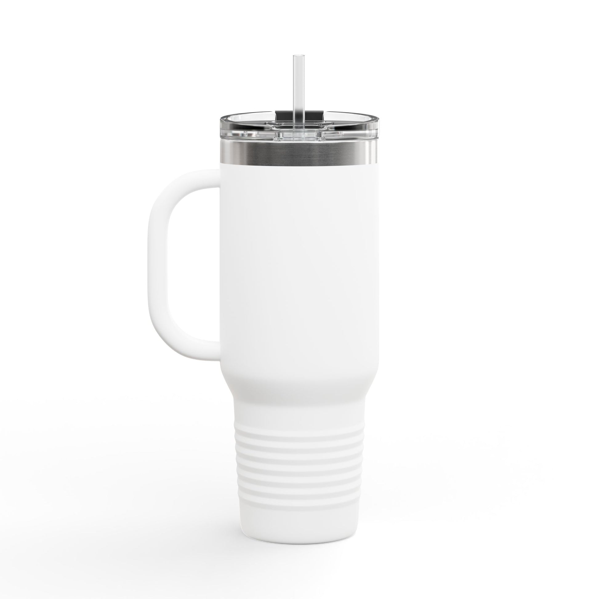 Minimalist Floral Travel Tumbler with Straw – Line Art Rose Design - Balisuria