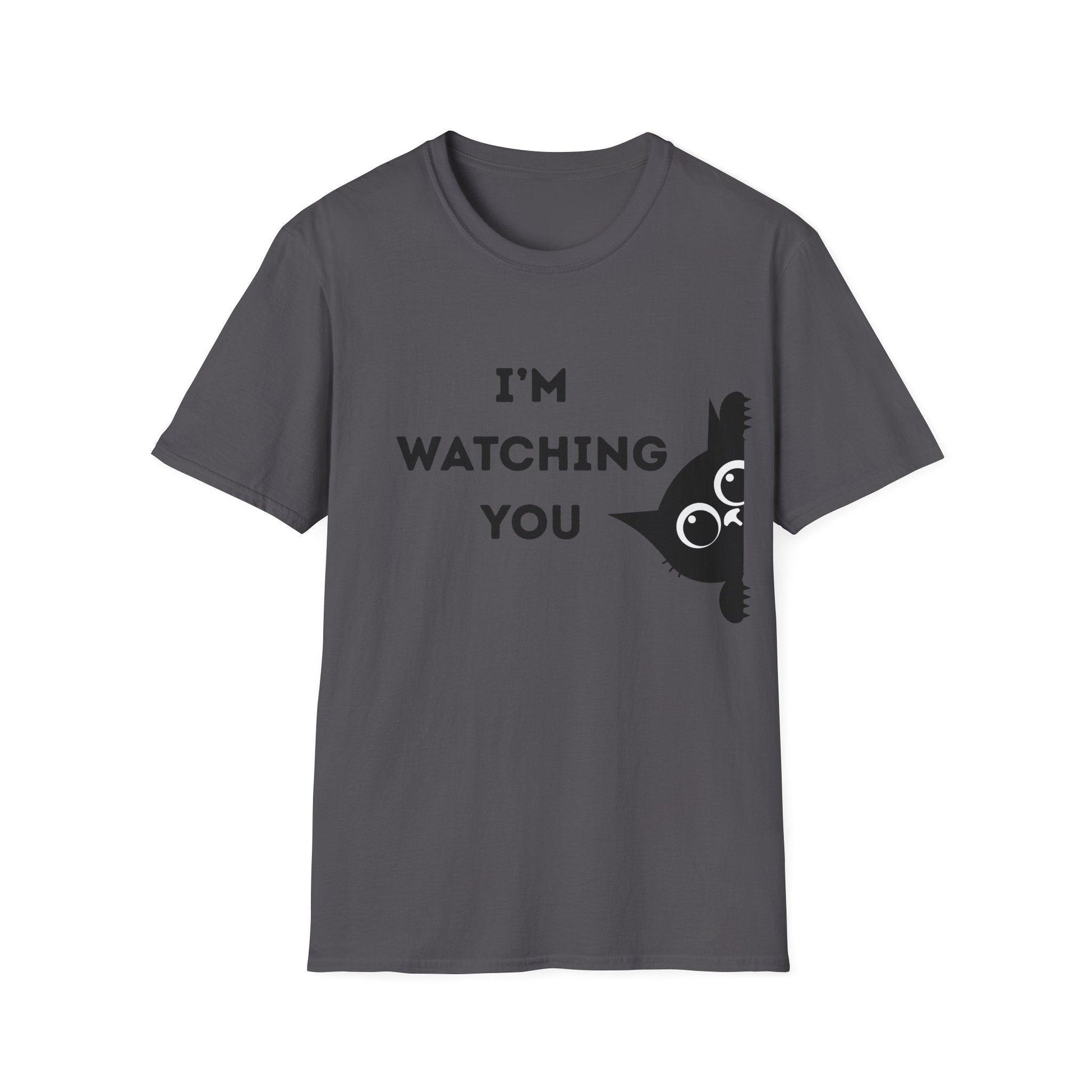 Whimsical Cat T-Shirt | I'm Watching You Cat Graphic Tee - Balisuria