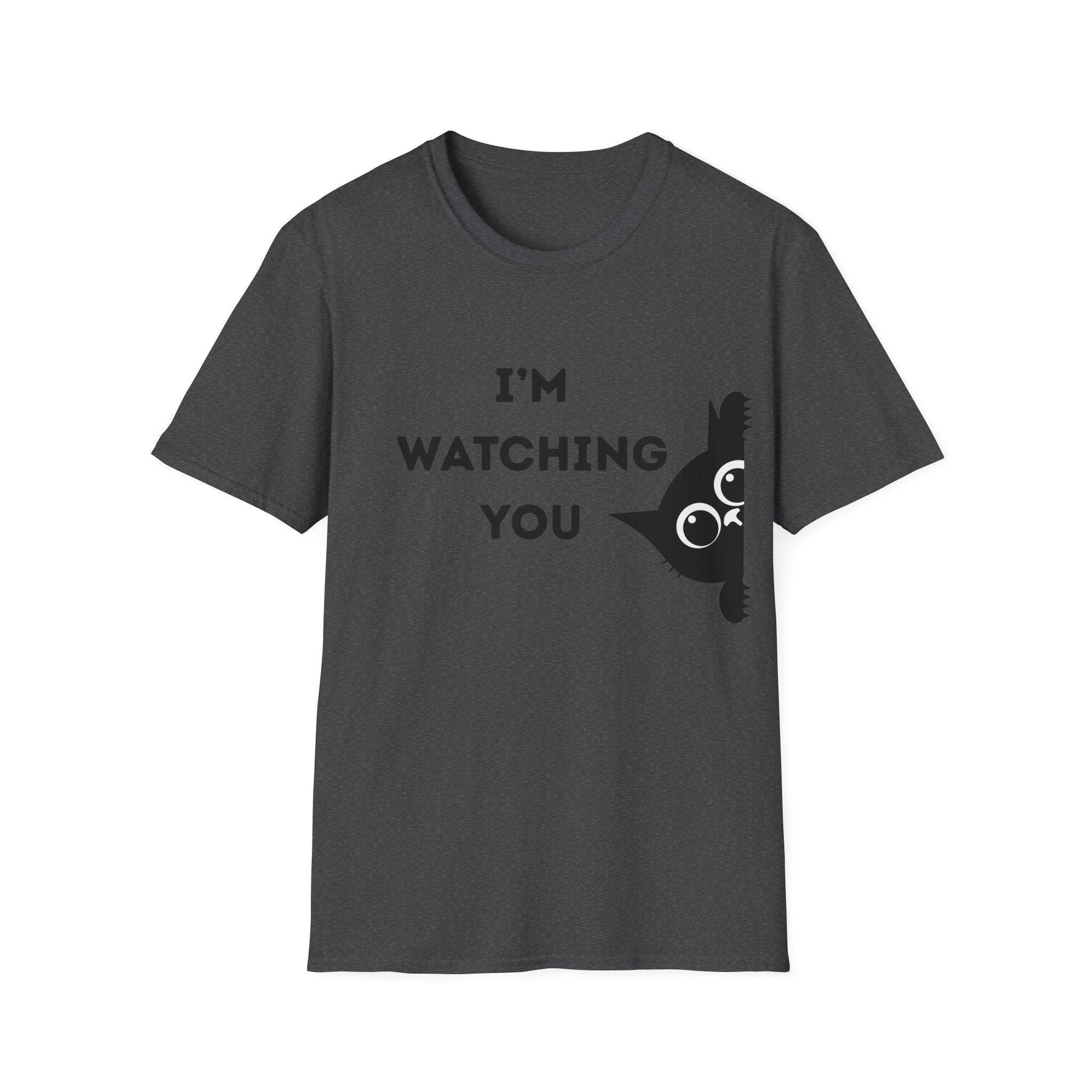 Whimsical Cat T-Shirt | I'm Watching You Cat Graphic Tee - Balisuria