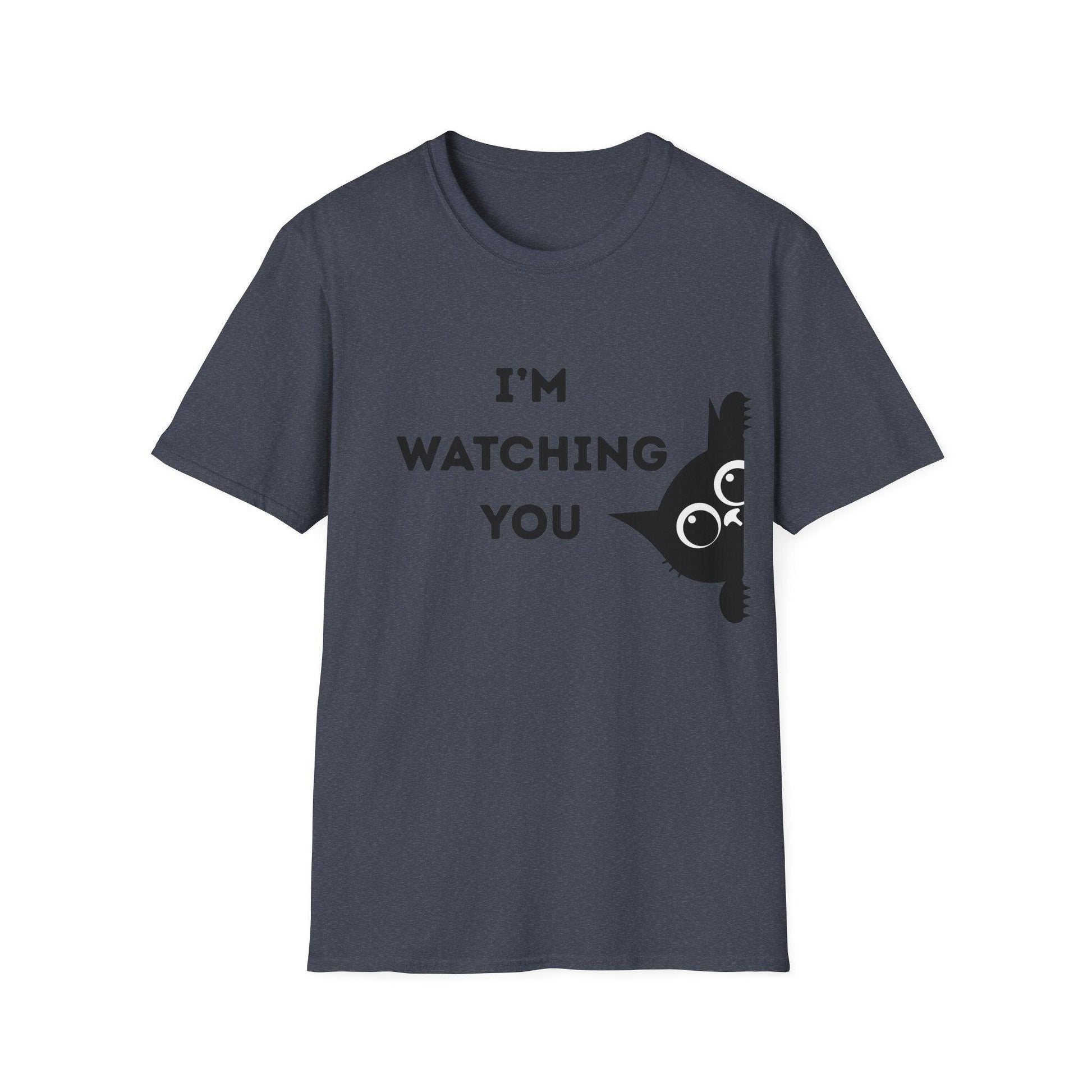 Whimsical Cat T-Shirt | I'm Watching You Cat Graphic Tee - Balisuria