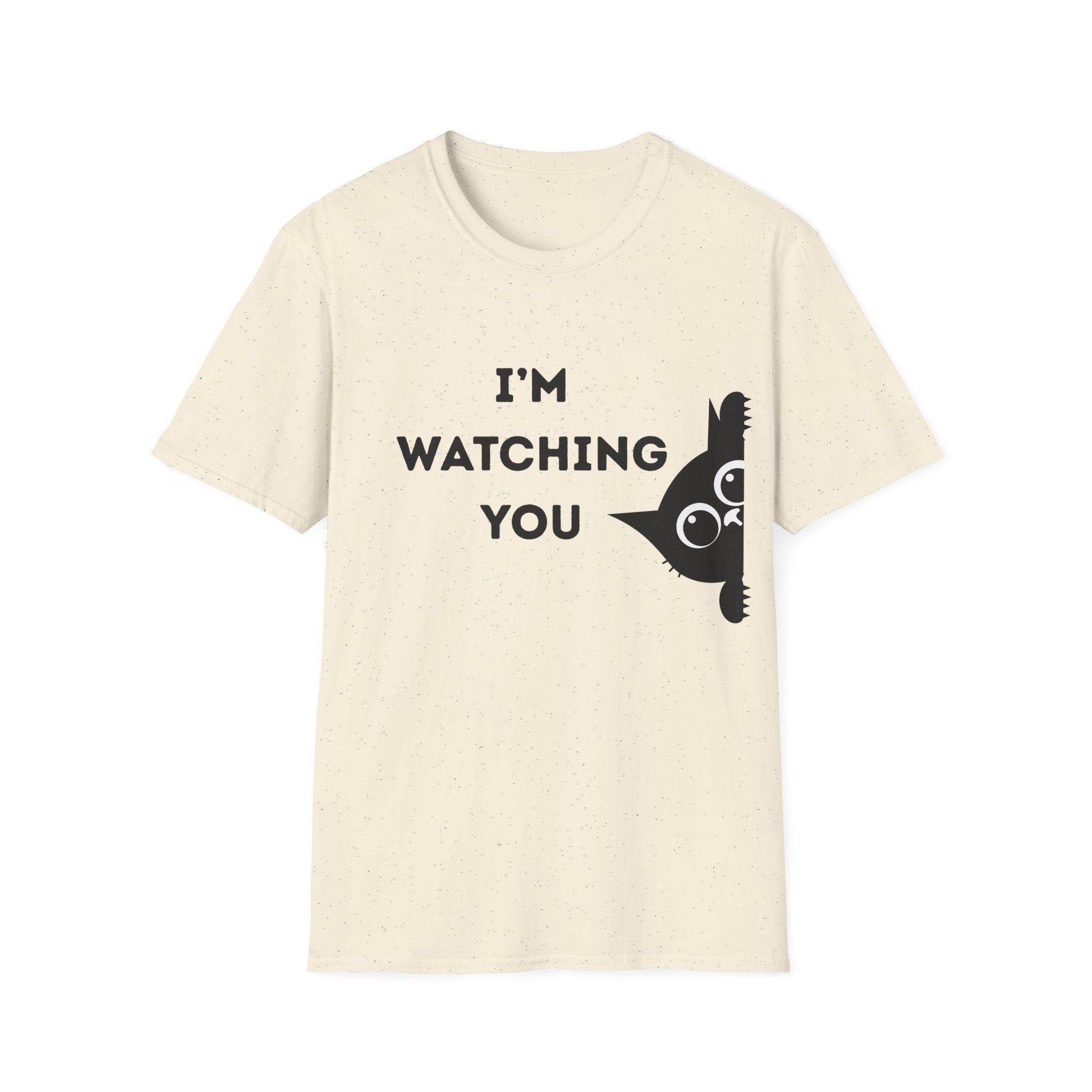 Whimsical Cat T-Shirt | I'm Watching You Cat Graphic Tee - Balisuria