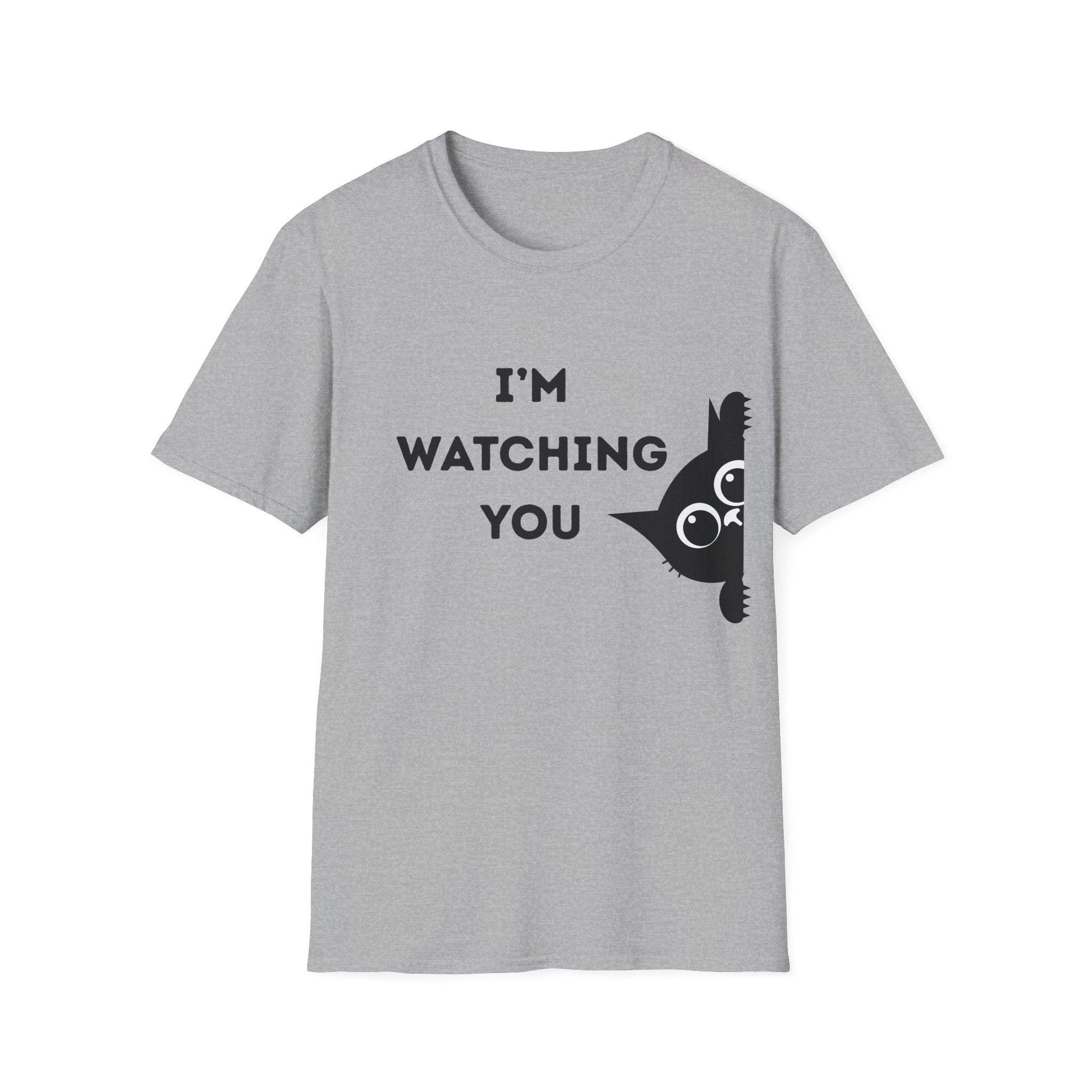 Whimsical Cat T-Shirt | I'm Watching You Cat Graphic Tee - Balisuria