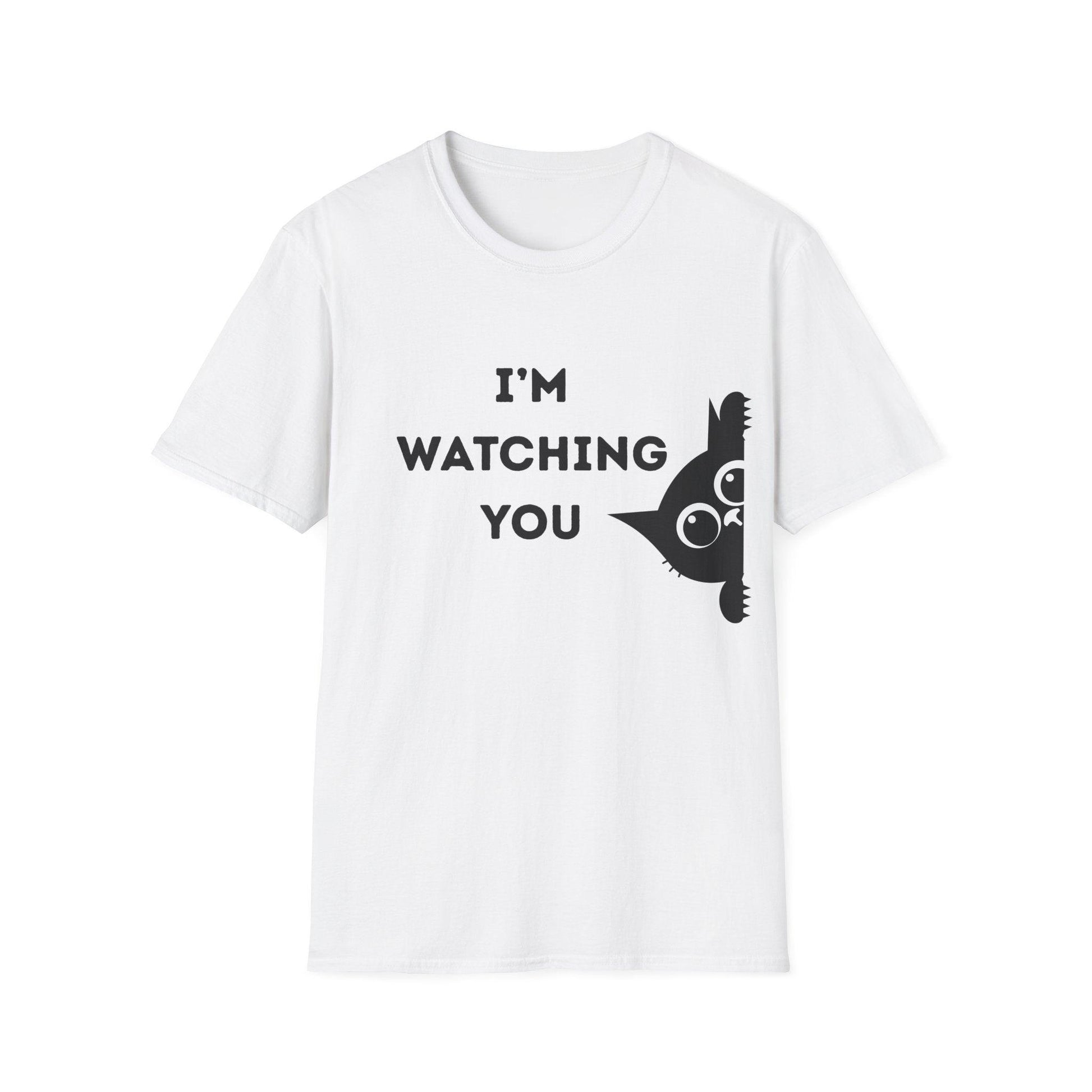 Whimsical Cat T-Shirt | I'm Watching You Cat Graphic Tee - Balisuria