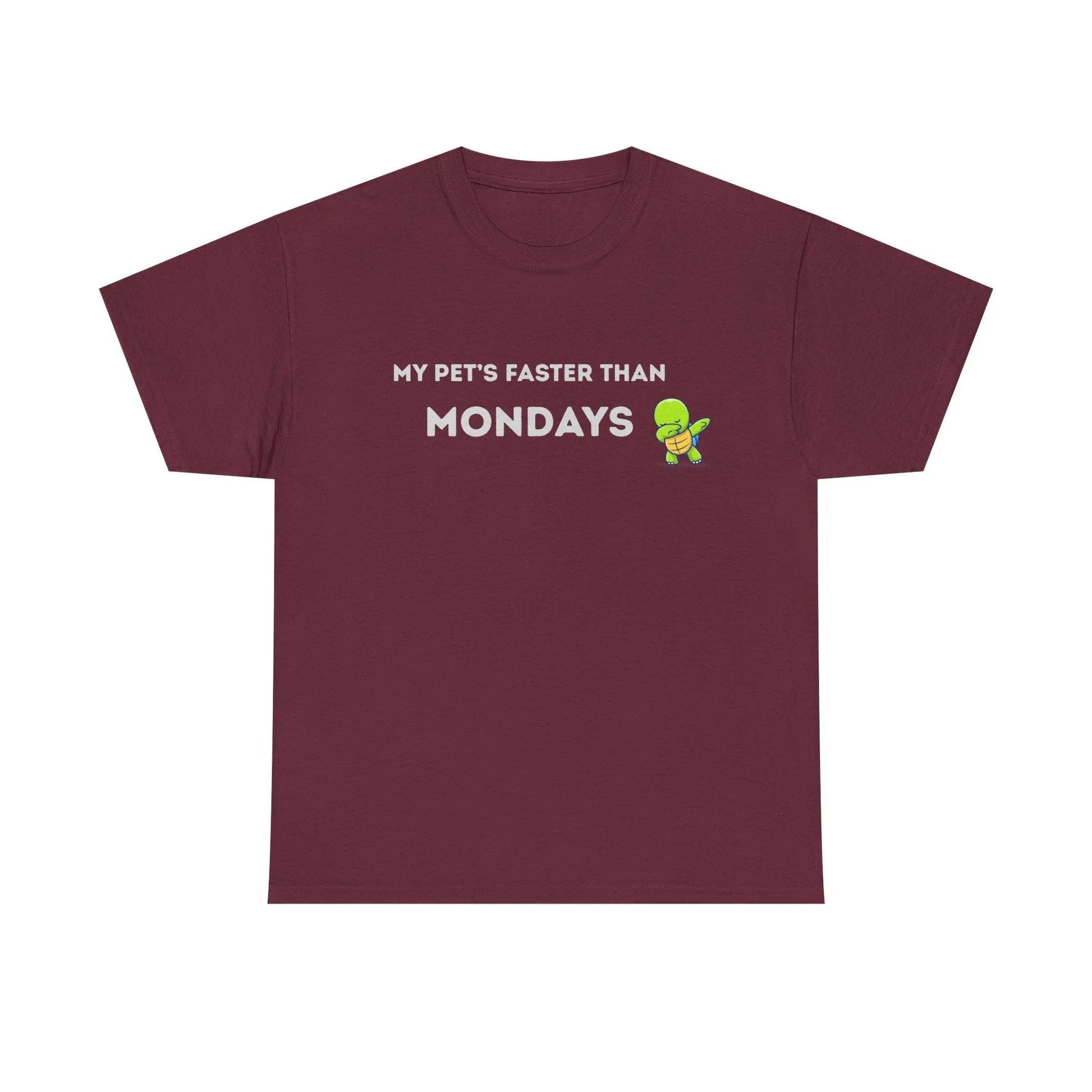 'My Pet's Faster Than Mondays' - Unisex Heavy Cotton T-Shirt - Balisuria