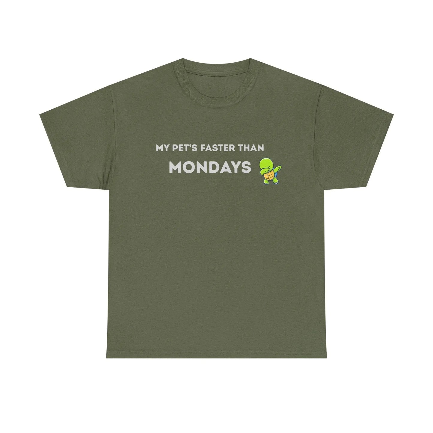 'My Pet's Faster Than Mondays' - Unisex Heavy Cotton T-Shirt - Balisuria